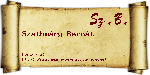 Szathmáry Bernát névjegykártya